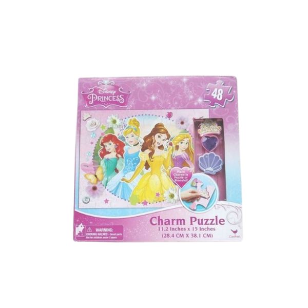 Disney Princess Charm Puzzle 48-Piece with Bracelet &amp; Charms (3+)