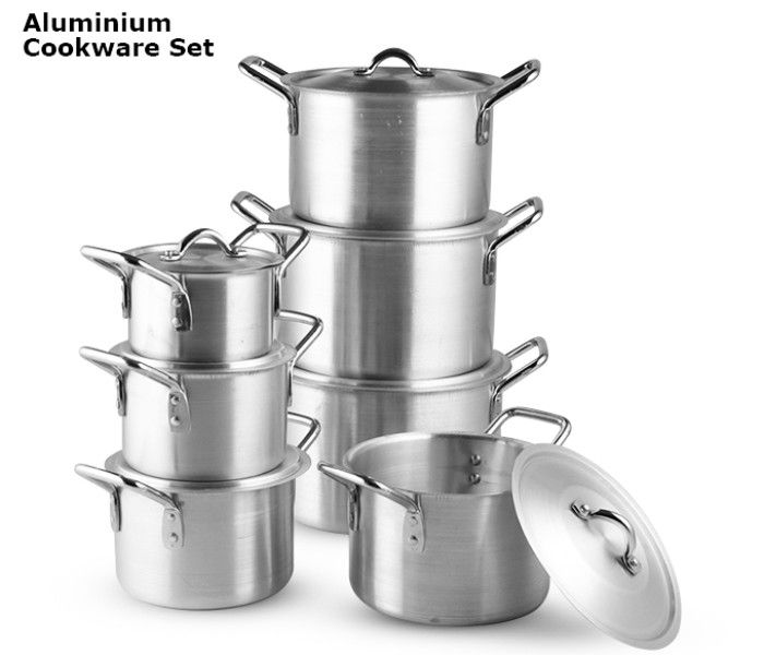 14 pcs Aluminum cooking pot set.