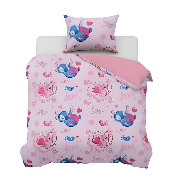 Stitch &amp; Angel Cupid Single Duvet Cover Set