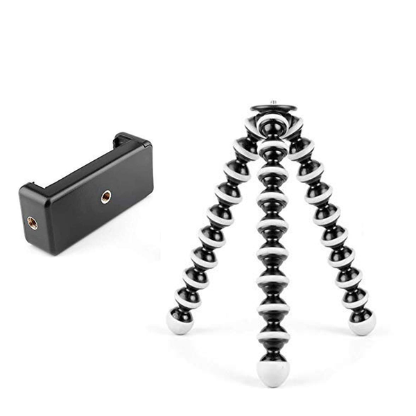 Gorilla/Octopus Flexible Mini Tripod With Spring Phone Mount Clamp