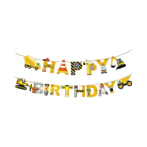 Ultimate Construction Happy Birthday Banner