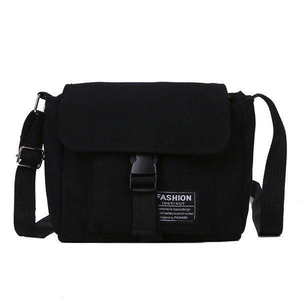 Crossbody Messenger Bag - Versatile One-Shoulder Student Korean Version - Black