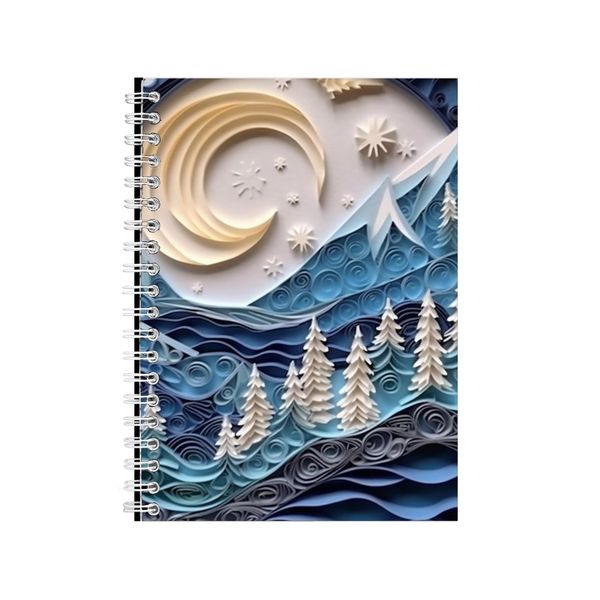 Winter Mountains Landscape 2 Notebook Gift Idea Notepad Pad 105