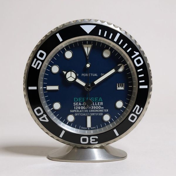 Luxury Style Desk Clock - Premium Wall/Desk Timepiece - Decorative Clock