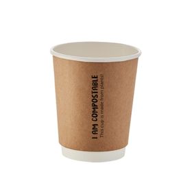 47PLC-16-DW HOT CUP 16OZ KRAFT DOUBLE WALL 16-OZ COMPOSTABLE