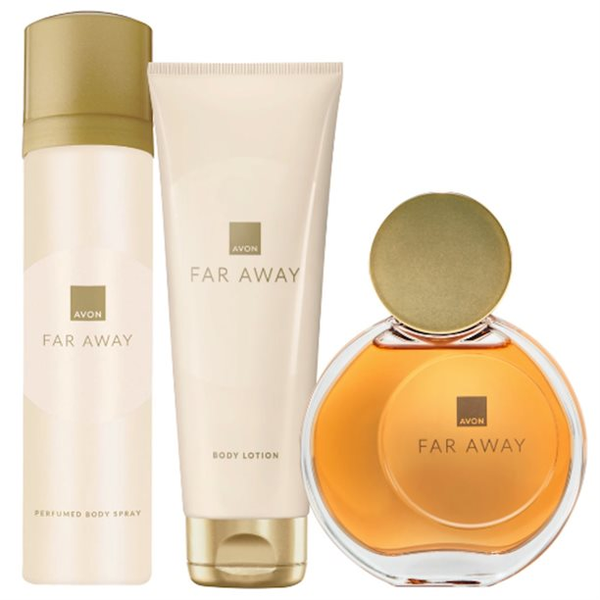 Avon - Far Away Original 3Pc Perfume, Body Spray &amp; Body Cream Set for Her