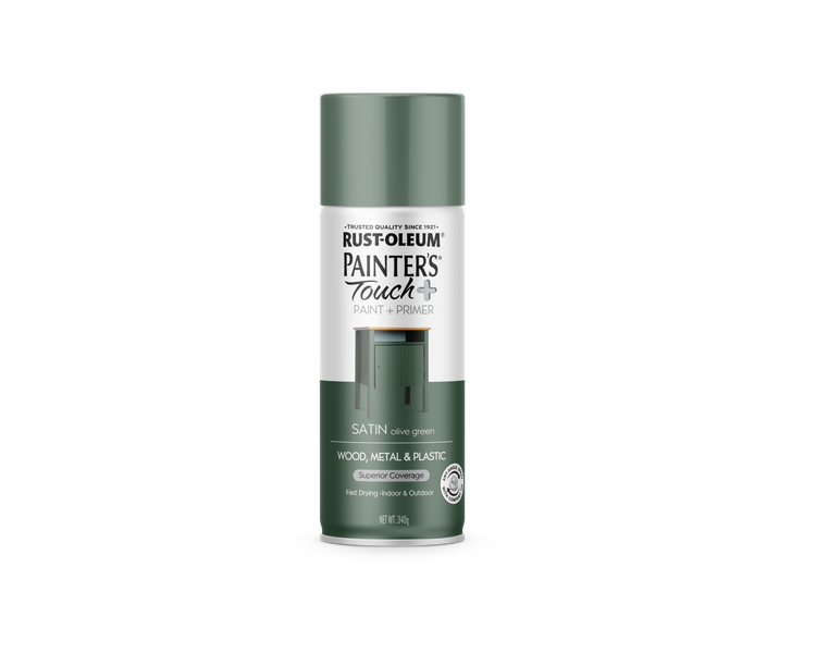 Rust-Oleum General Purpose Painters Touch + Satin Olive Green 340g