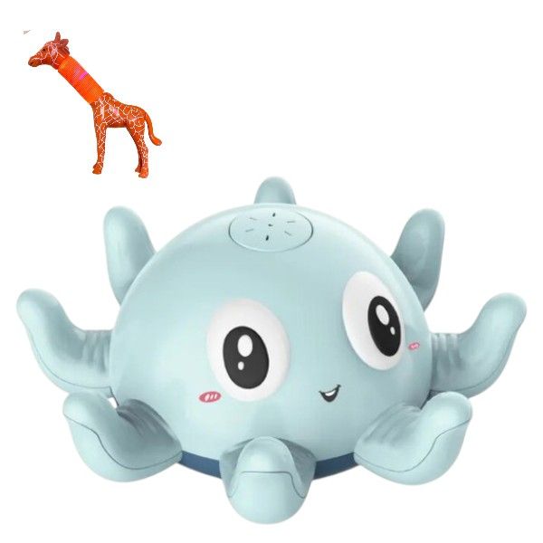 Octopus Bath Toy, LED Light-Up With Water Spray &amp; Gerry The Giraffe