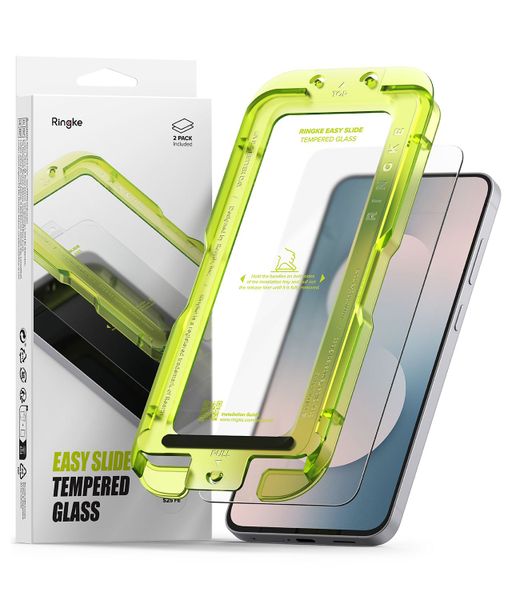 Easy Slide Premium Screen Protector 2 Pack compatible with Galaxy S25 FE