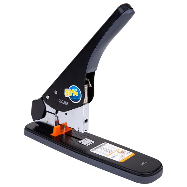 Deli Effortless Heavy Duty Stapler 210 Sheets 23/6 &amp; 23/23 Black