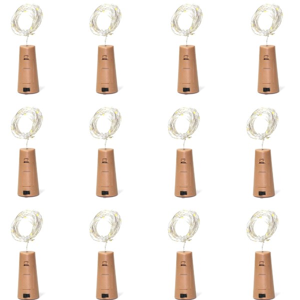12 Pack Bottle Cork LED String Lights - Christmas Fairy Events Decoration