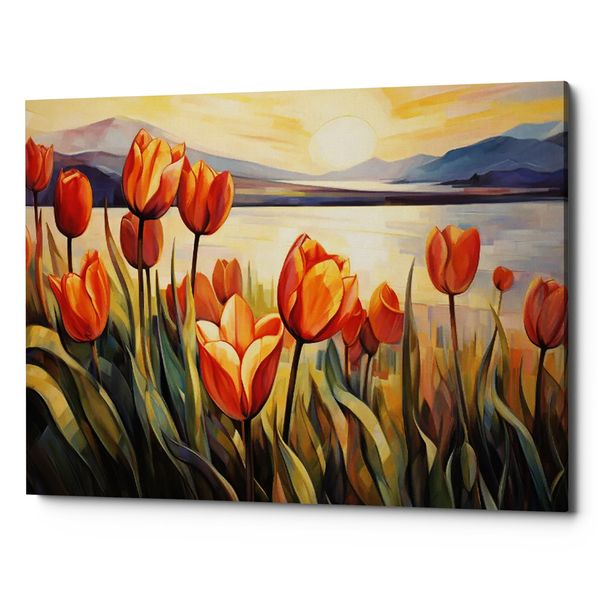 Canvas Art - Care Of Light And Colour Tulip Canvas Print Wall Art Decor