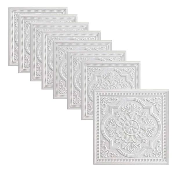 Decor 3D Wall/Ceiling Self Adhesive Sticker Soft Foam Panels - 35cm - Set of 8