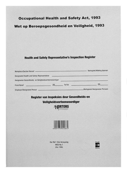 Hortors Occupational Health and Safety Representative Register 3's