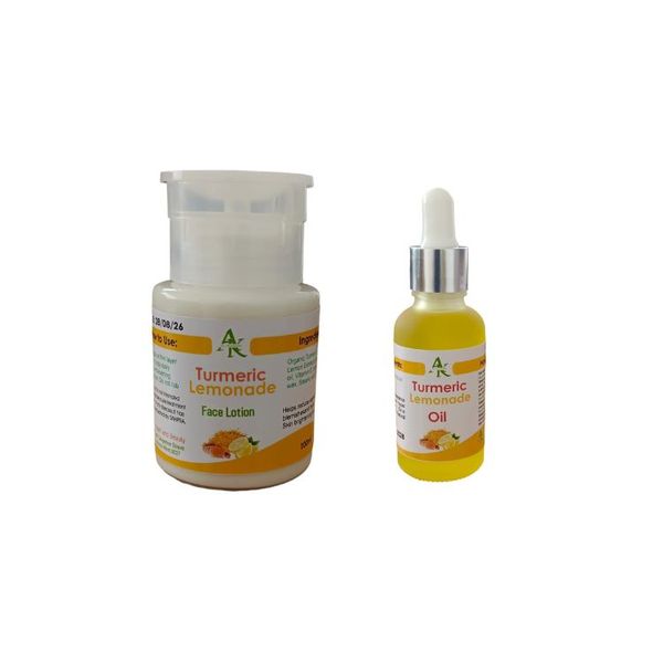 Alkaram Turmeric Lemonade Face Lotion and Oil Combo