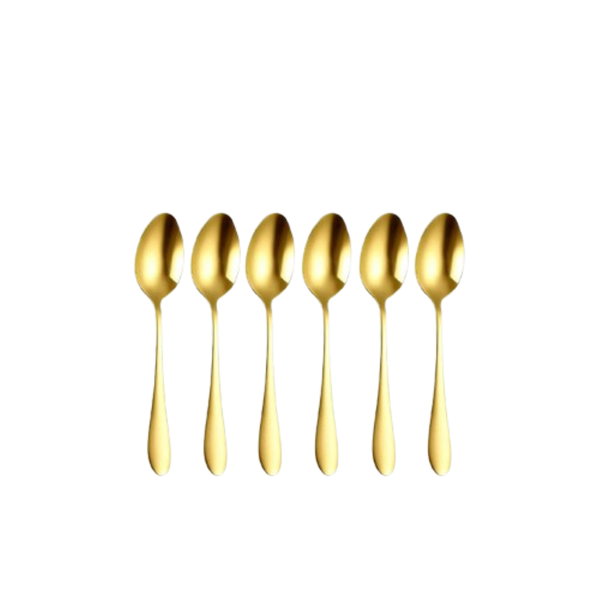 G19-2-11 Luxurious 6-Piece Gold Stainless Steel Spoon Set