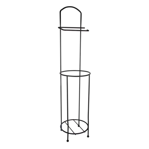 Wildberry Matt Black Toilet Roll Holder &amp; Storer