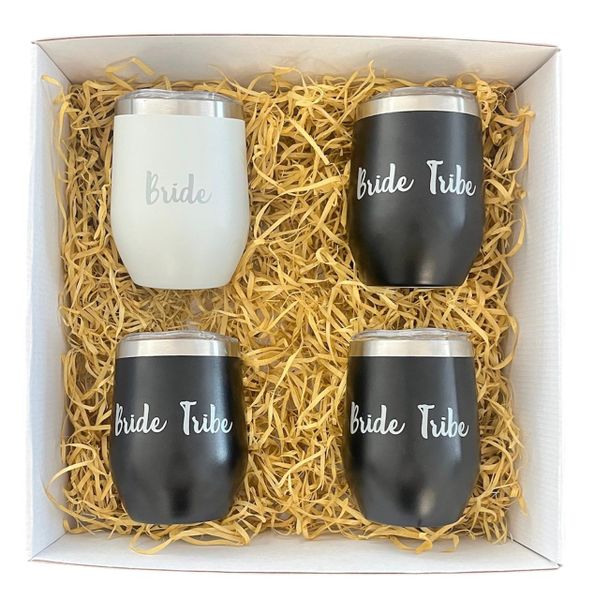 Raise a Toast to Love with Our Bride &amp; Bride Tribe Flask Mug Set