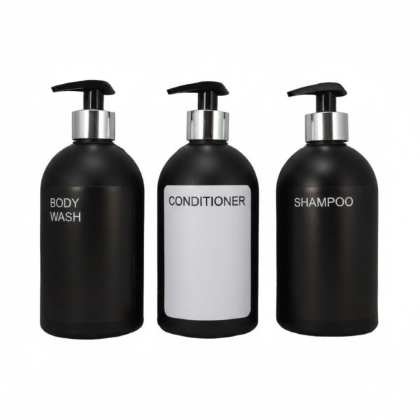Refillable Plastic 500ml - Body Wash, Shampoo Conditioner Dispenser Bottles