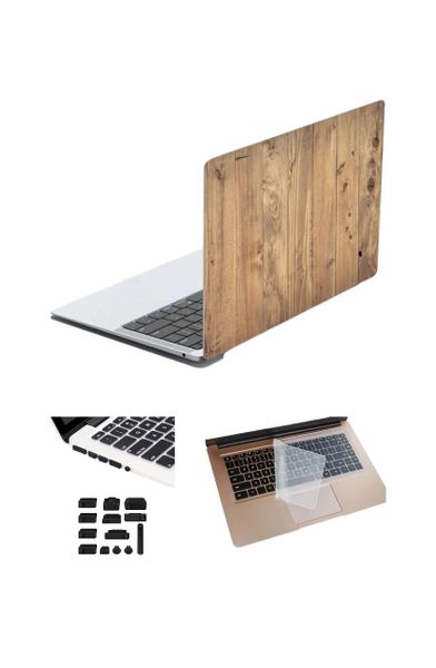 3pc Laptop Protection Combo - Wood Grain