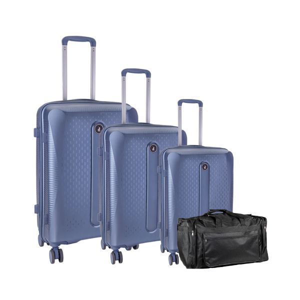 Polo Stellar 3 Piece Luggage Trolley Bag Set + Free Fold Up Duffle
