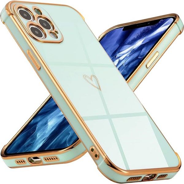 Electroplated love iPhone Cover -Turquoise