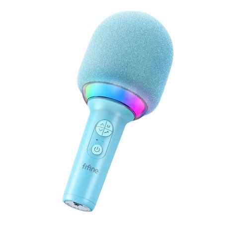 FIFINE - E2 - Wireless Karaoke Microphone With RGB Lighting - Blue Image