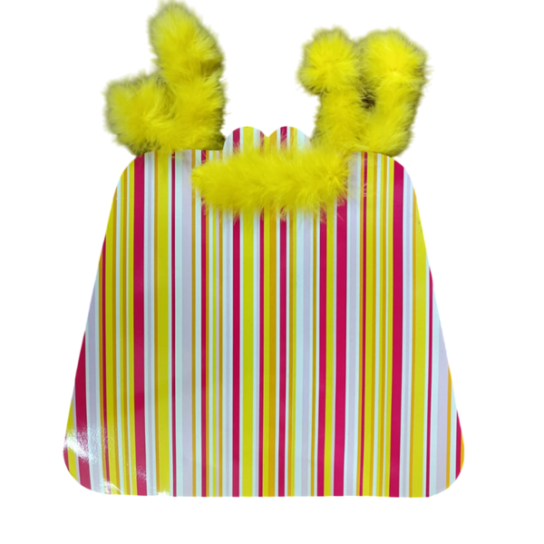 Stripe Fluffy Handle Giftbags - Pack of 10