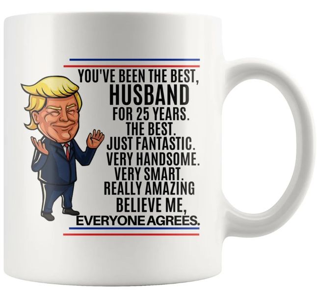 25th Anniversary You've Been The Best Husband For 25 Years Gift Coffee Mug