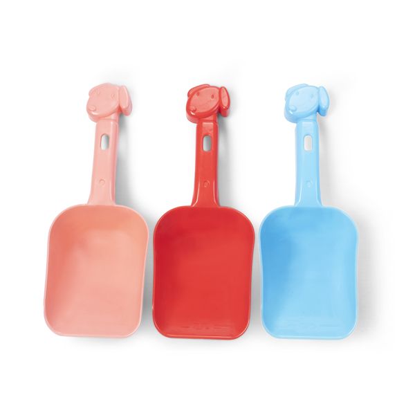 Scoop - Dog Design - Red, Pink, &amp; Blue - 3 Pack