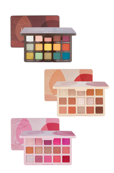 3Pack Blushing 15-Colour Matte Shimmer Eyeshadow Palette-Smooth,LongLasting