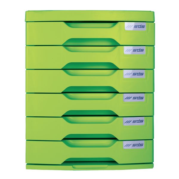 SDS - 6 Drawer Filing System - Green