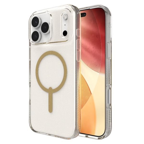 Zagg Milan Snap Glitter Gold Case Compatible with iPhone 17 Pro Max