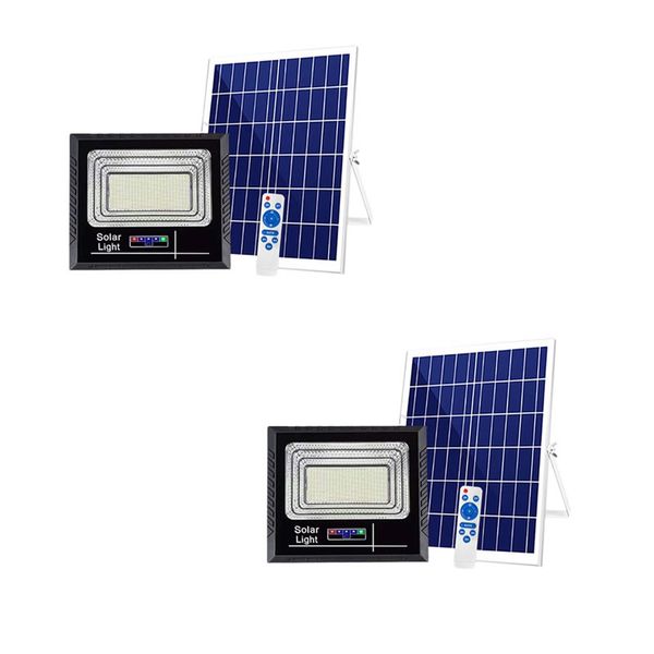 Set Of 2 40W Outdoor Waterproof Solar Flood Light With Remote AT-114