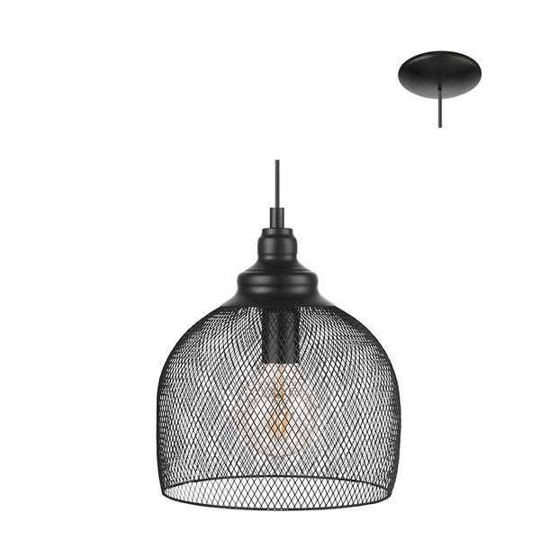 Straiton - Pendant - Black E27 - 1 x 60w