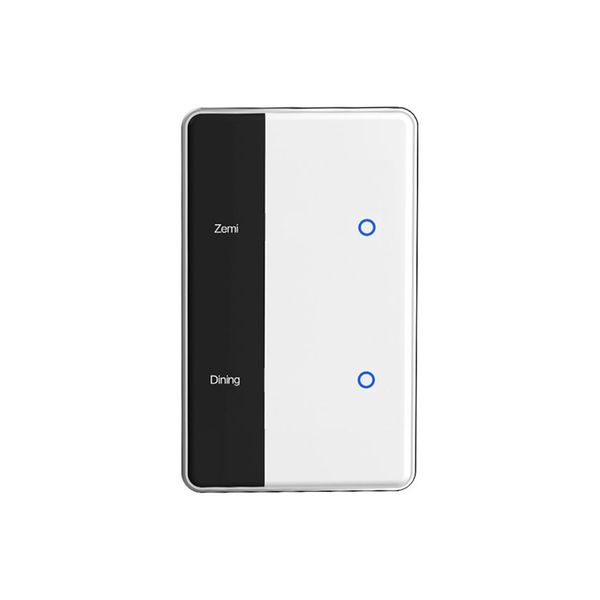 Tuya Zigbee Diy Name Switch 2 Gang Smart Touchscreen Switch