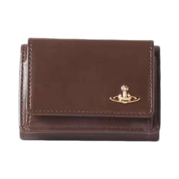 Dark Brown Trifold Leather Wallet