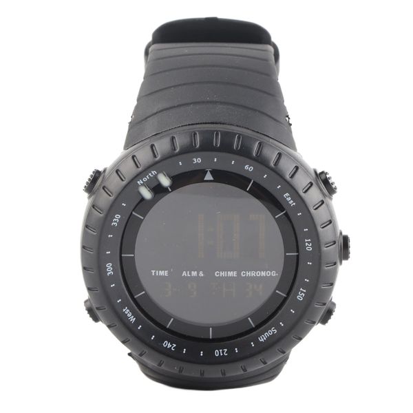 Digital Electronic Watches Multifunctional Waterproof Wristwatch Black