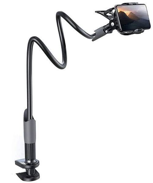 Gooseneck Bed Phone Holder Flexible Long Arm Phone Mount for Desk with Clip