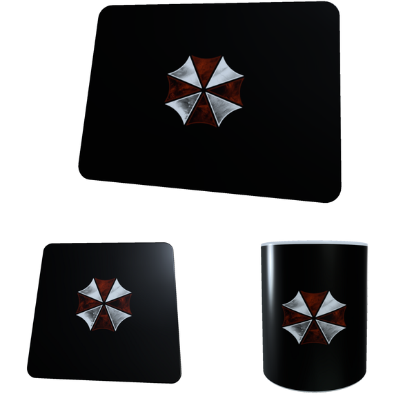 Resident Evil Logo - Aesthetic - Coffee Mug, Coaster and Mouse Pad Comb