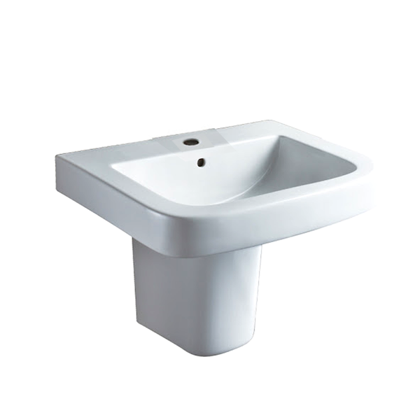 EAGO BD101-2E Ceramic Sink with Semi Pedestal