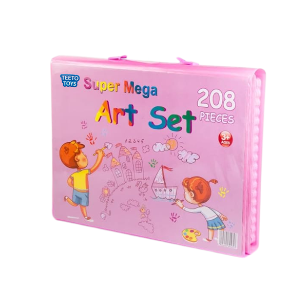 208 pc Kids Art Set with Easel &amp; Case - Drawing Kit - Toys for Kids