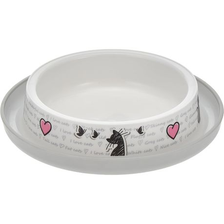Trendy Dinner Pet Bowl - Cat's In Love Image