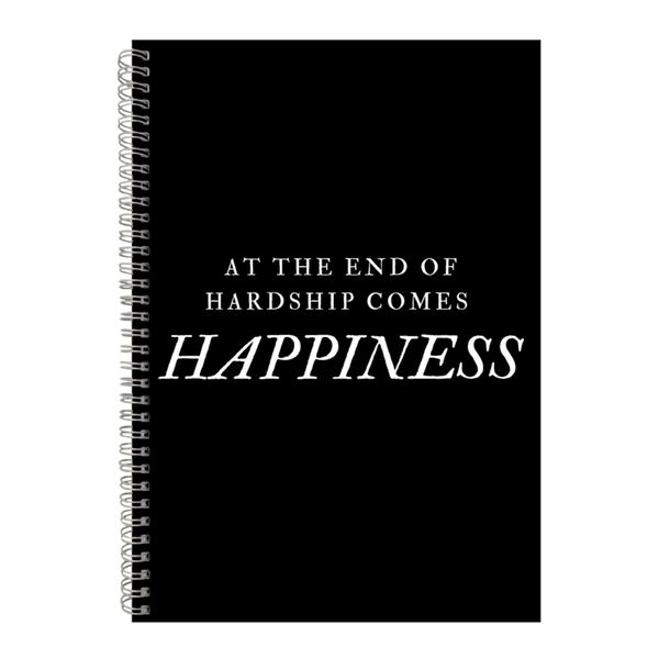 Hapiness A4 Notebook Spiral Lined Motivational Sayings Graphic Notepad 224