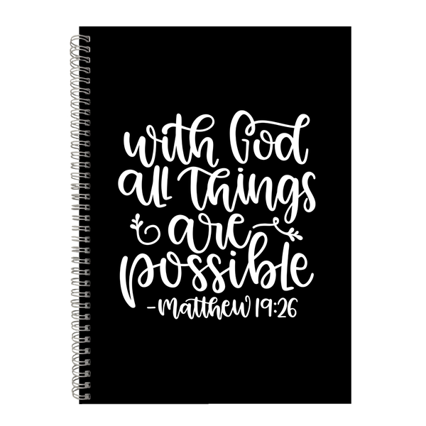 With God Possible Christian Writing Book Notepad Notebook Gift A4-402