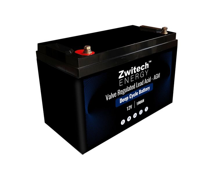 Zwitech Energy 12V 100Ah Deep Cycle UPS AGM Battery