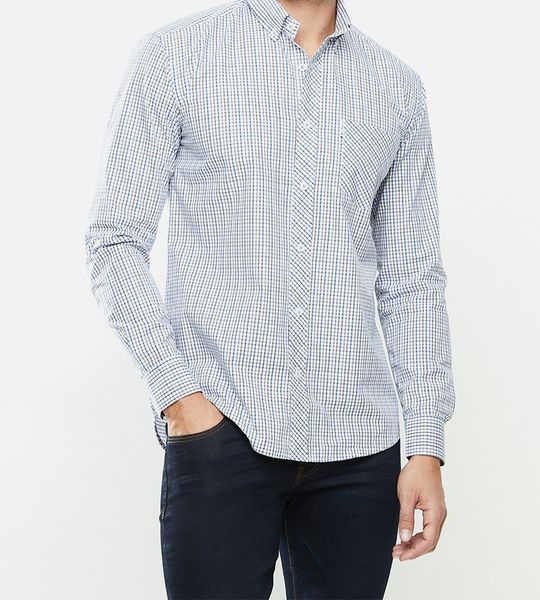 Men's Ben Sherman Small Check Shirt - Purple