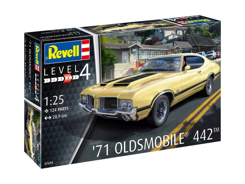 Revell 1/25 71 Oldsmobile 442 Car Plastic Model Kit
