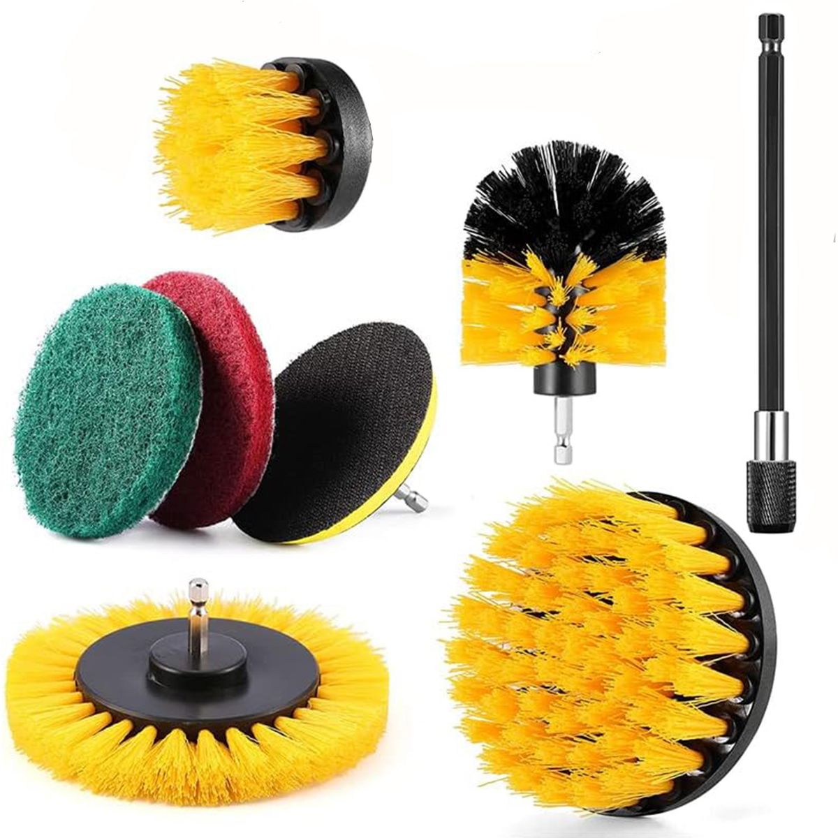 8 Pieces Drill Brush Cleaning Set 