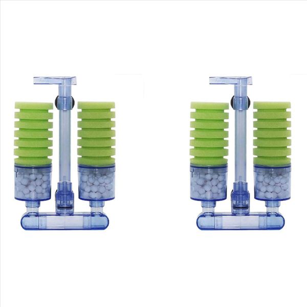2X Aquarium Filter Quiet Aquarium Biochemical Sponge Filter Xy-2882